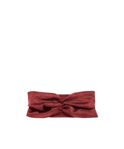 Jennifer Behr Norma Head Wrap In Burgundy