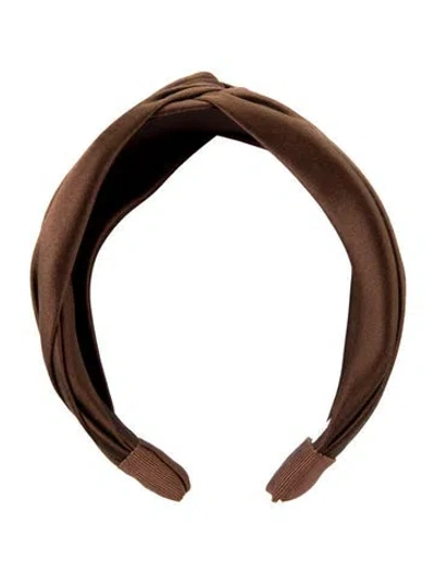 Pre-owned Jennifer Behr Nylon Braided Headband In Brown