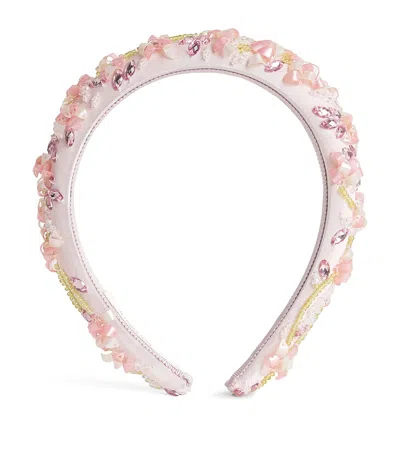 Jennifer Behr Oleander Embellished Headband In Pink