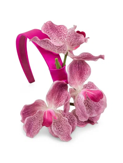 Jennifer Behr Orchid Cascade Headband In Pink