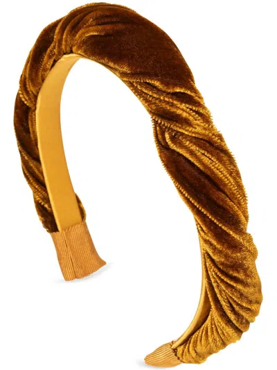 Jennifer Behr Paola Headband In Brown
