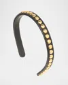 Jennifer Behr Parker Studded Headband In Brown
