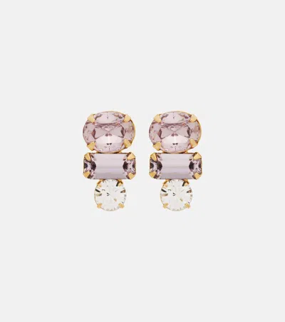 Jennifer Behr Patricia Crystal-embellished Earrings In Gold