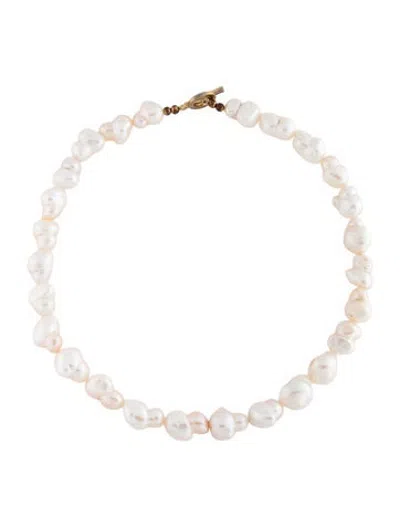 Pre-owned Jennifer Behr Pearl Collar Necklace, 18" In Multicolor
