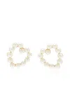 Jennifer Behr Pearl Heart Earrings In White