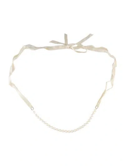 Pre-owned Jennifer Behr Pearl Studded Bag Accessory In Neutrals