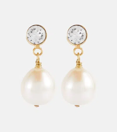Jennifer Behr Percy Faux Pearl Earrings In White