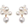 Jennifer Behr White  Gold Earrings In Neutral