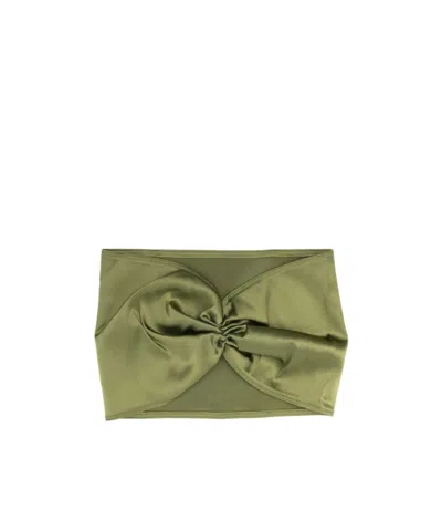 Jennifer Behr Pleated Detail Hair Accessory In Green
