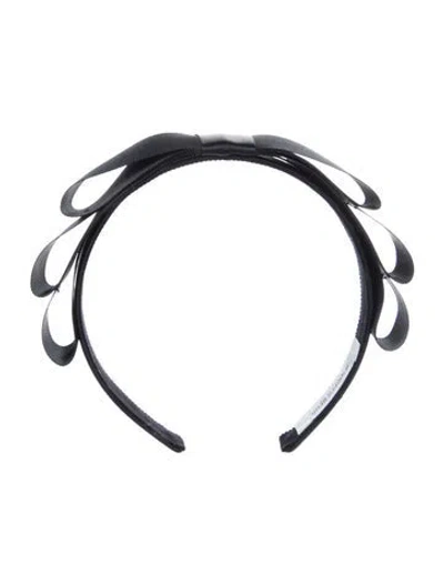 Pre-owned Jennifer Behr Pleated Headband In Black
