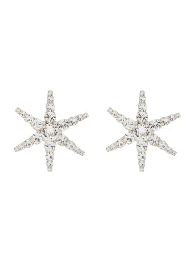 Jennifer Behr Polaris Crystal-embellished Rhodium-plated Drop Earrings In Silver