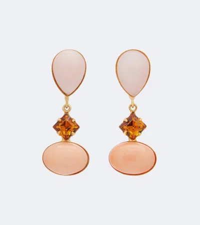 Jennifer Behr Quincy Embellished Drop Earrings In Gold
