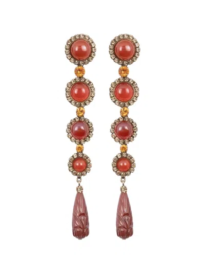 Jennifer Behr Rafferty Crystal-embellished Drop Earrings In Multi