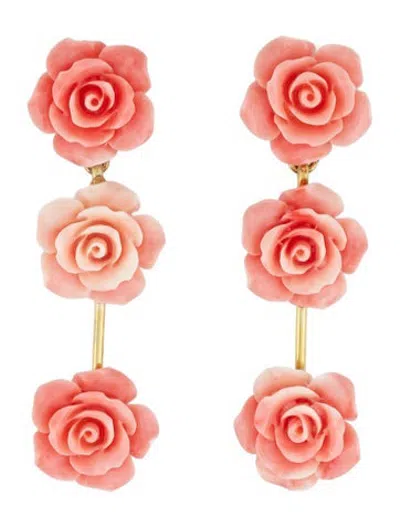 Pre-owned Jennifer Behr Resin Amata Drop Earrings In Multicolor