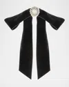 Jennifer Behr Rory Embellished Bow Barrette In Black