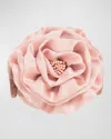 Jennifer Behr Rose Floral-appliquéd Jaw Clip In Blush