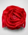 Jennifer Behr Rose Jaw Clip In Red