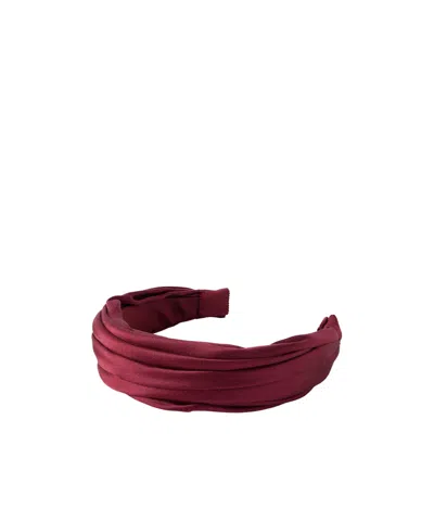 Jennifer Behr Ruched Satin Headband In Green