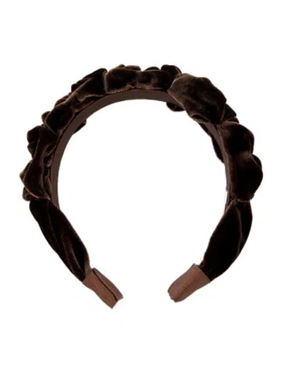 Pre-owned Jennifer Behr Ruffled Headband In Brown