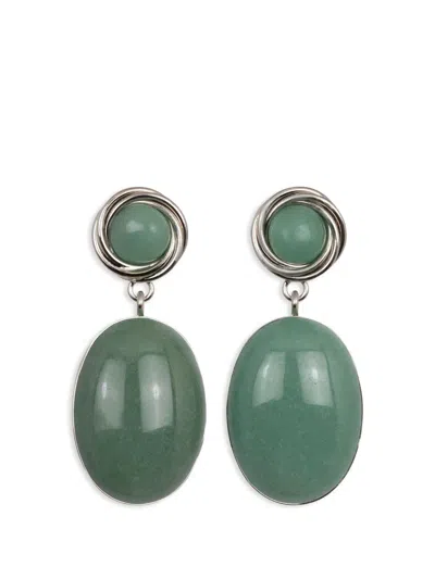 Jennifer Behr Ruthie Aventurine Earrings In Green