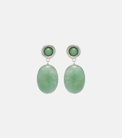 Jennifer Behr Ruthie Embellished Drop Earrings In Green