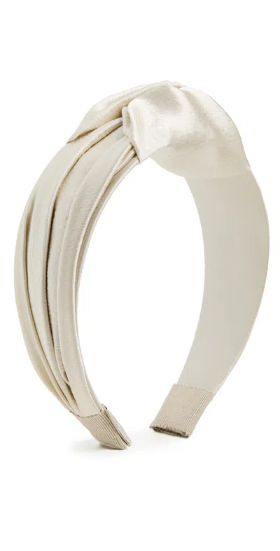 Jennifer Behr Samaya Headband Cream In White