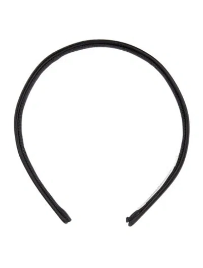 Pre-owned Jennifer Behr Satin Handmade Headband In Black