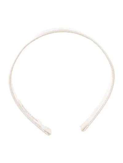 Pre-owned Jennifer Behr Satin Handmade Headband In Neutral