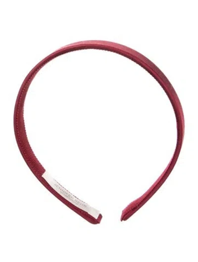 Pre-owned Jennifer Behr Satin Handmade Headband W/ Tags In Red