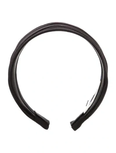 Pre-owned Jennifer Behr Satin Headband In Black