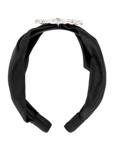 Pre-owned Jennifer Behr Satin Headband In Black