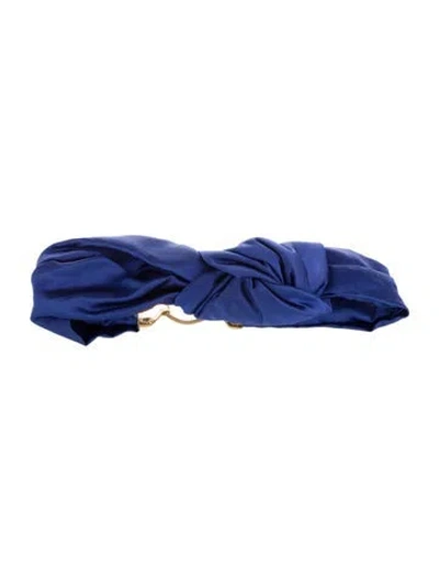 Pre-owned Jennifer Behr Satin Headband In Blue