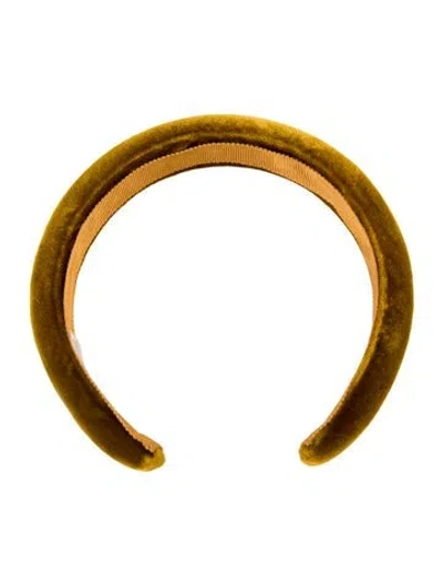 Pre-owned Jennifer Behr Satin Headband In Gold