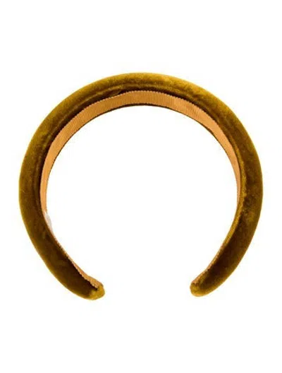 Pre-owned Jennifer Behr Satin Headband In Gold