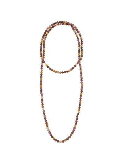 Jennifer Behr Savani Beaded Necklace In Brown