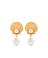 Jennifer Behr Shell-pearl Earrings In Gold