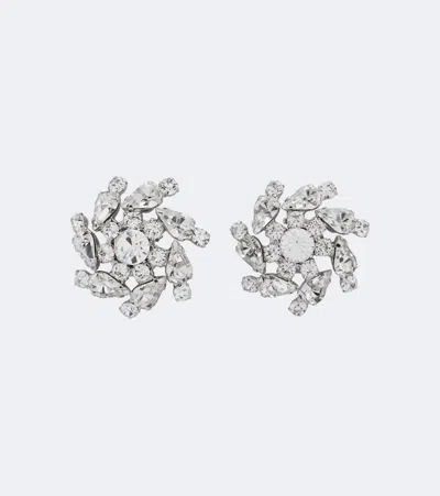 Jennifer Behr Shereen Crystal-embellished Earrings In Silver