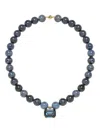 Jennifer Behr Sidonie Beaded Necklace In Blue
