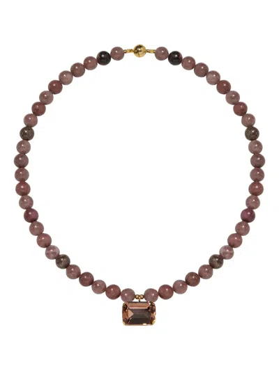 Jennifer Behr Sidonie Beaded Necklace In Brown