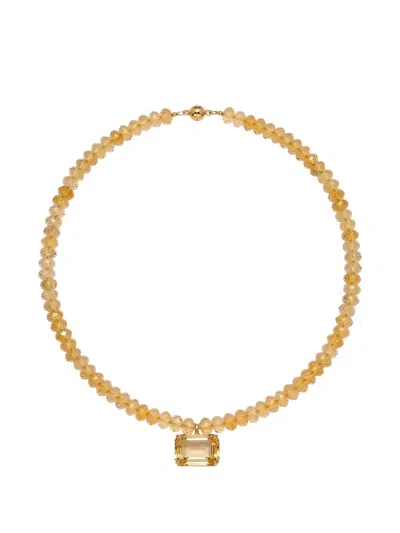 Jennifer Behr Sidonie Beaded Necklace In Gold