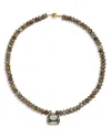 Jennifer Behr Sidonie Crystal Gemstone Beaded Pendant Necklace, 17.5 In Brown