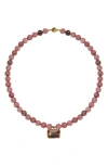 Jennifer Behr Sidonie Beaded Necklace In Brown