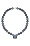 Jennifer Behr Sidonie Beaded Necklace In Black