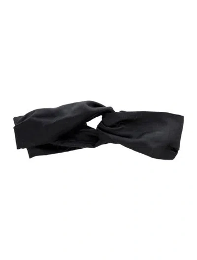 Pre-owned Jennifer Behr Silk Hairband In Black