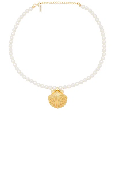 Jennifer Behr Siren Necklace In Gold Pearl