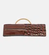 Jennifer Behr Snake-effect Leather Hair Tie In Brown