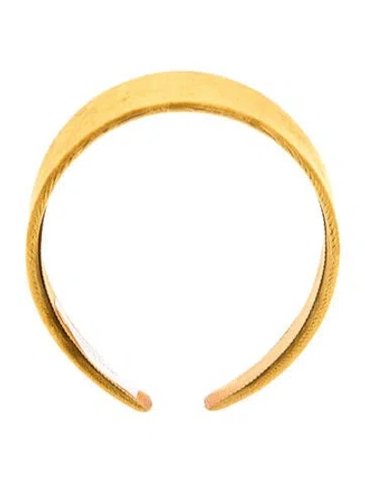 Pre-owned Jennifer Behr Solid Headband In Yellow