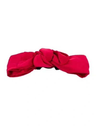 Pre-owned Jennifer Behr Solid Knotted Headband In Red
