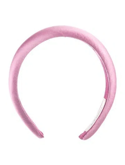 Pre-owned Jennifer Behr Solid Satin Headband In Pink