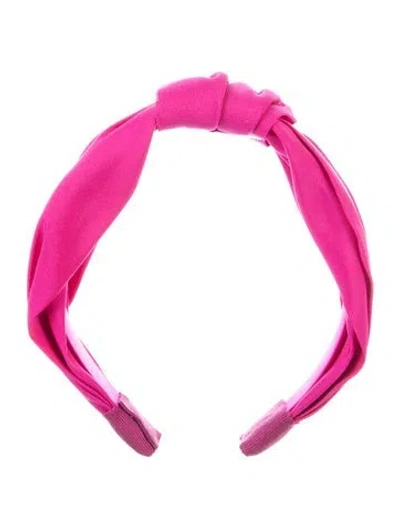 Pre-owned Jennifer Behr Solid Twill Headband In Pink